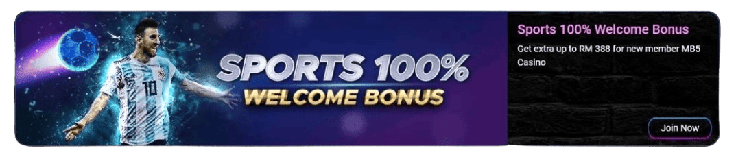 SABA Sports Welcome Bonus 100 %